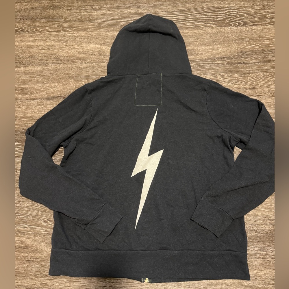 Aviator Nation Bolt Zip Hoodie - Charcoal